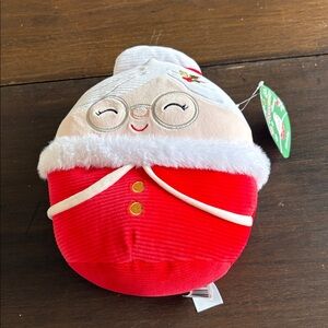 Squishmallow Nicolette the Mrs. Santa Claus Stuffed Plush Glasses Holly NWT